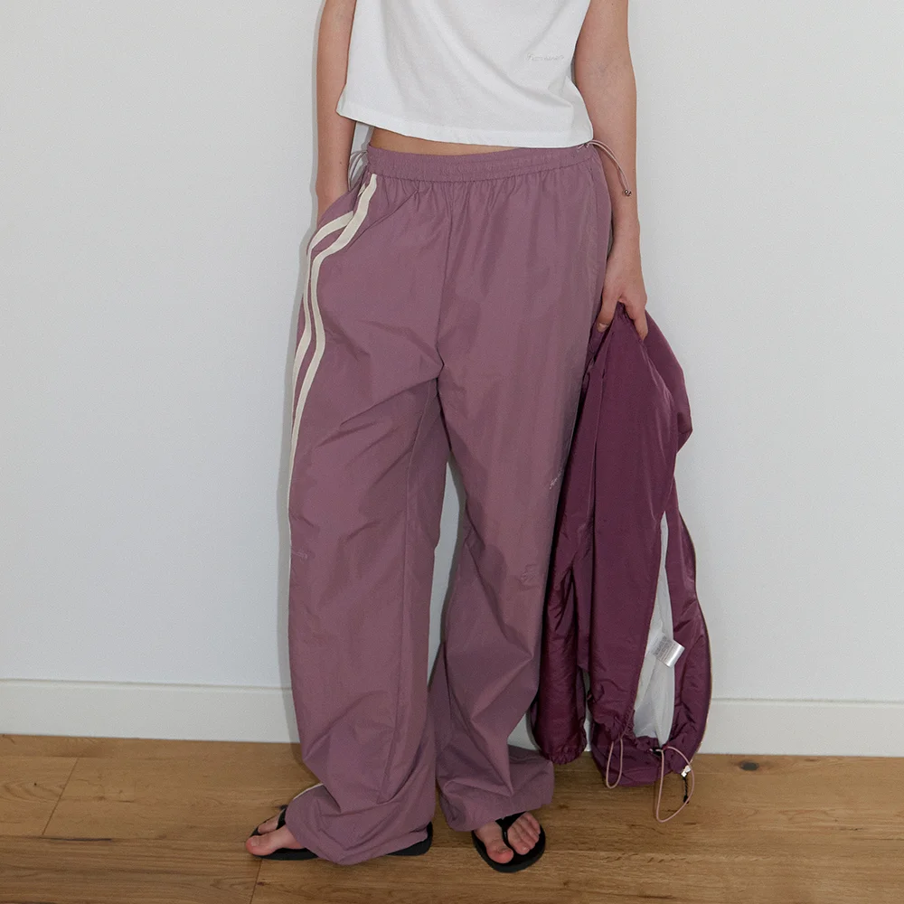 AARAN Nylon wind track pants_purple