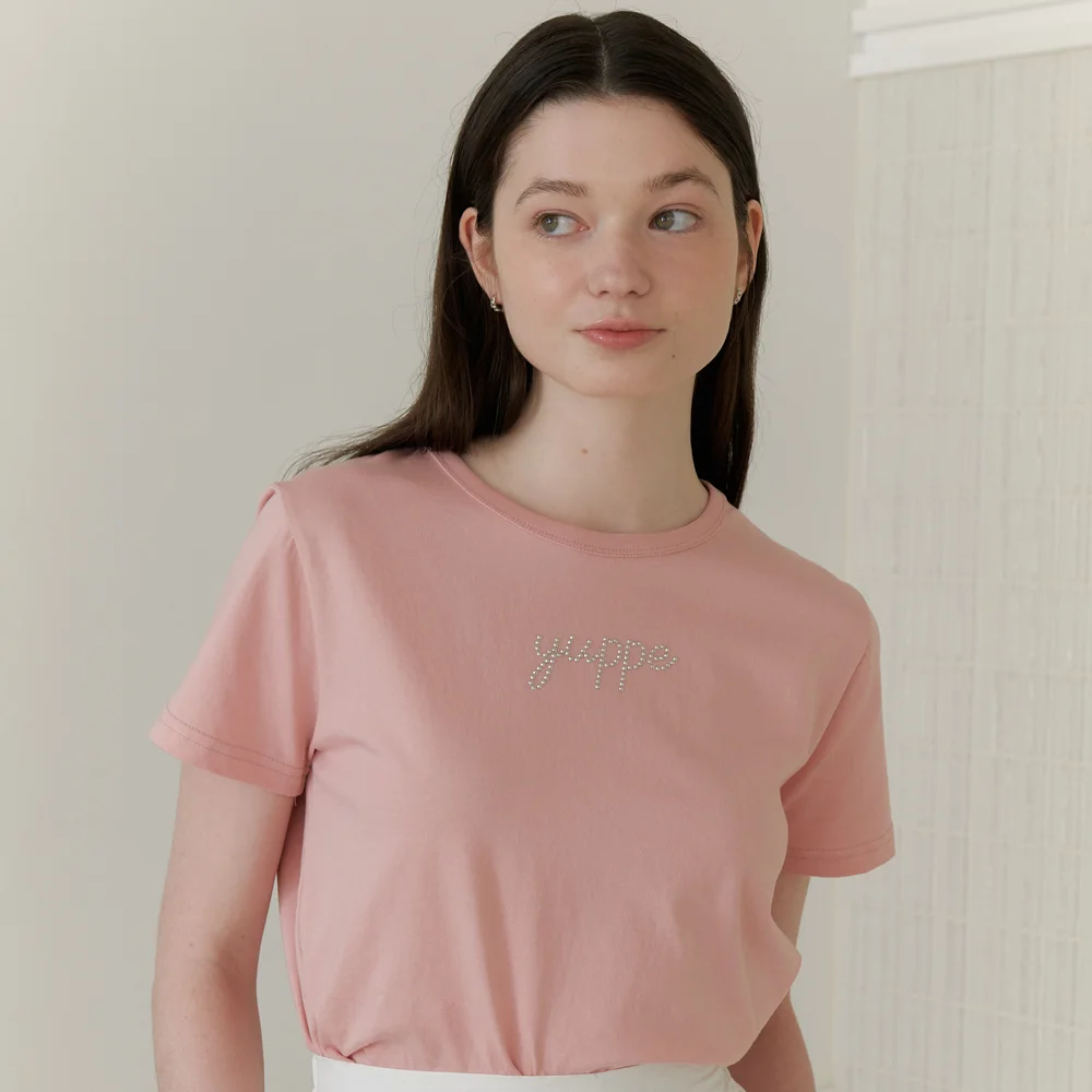 DOTTED YUPPE T-SHIRT_PINK
