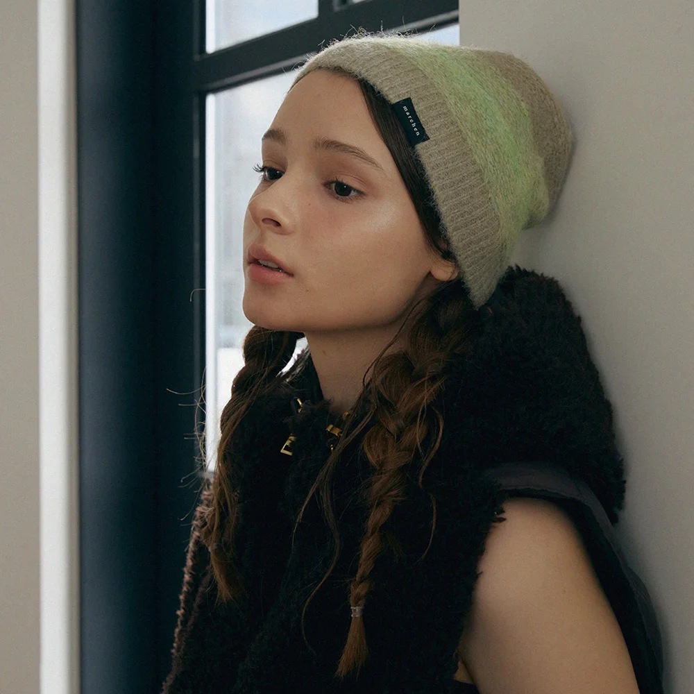 Gradation knit beanie_4color