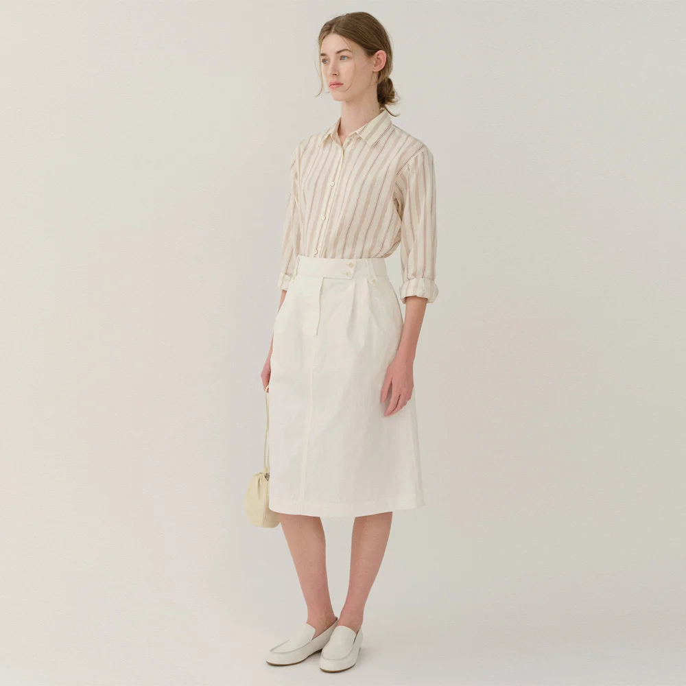 Fouette Cotton Skirt Off-White