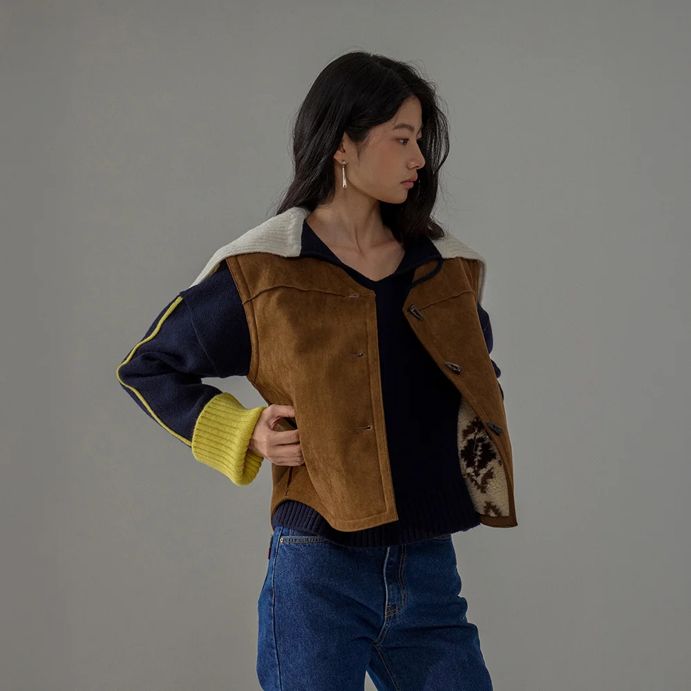 Reversible mustang vest (Camel)