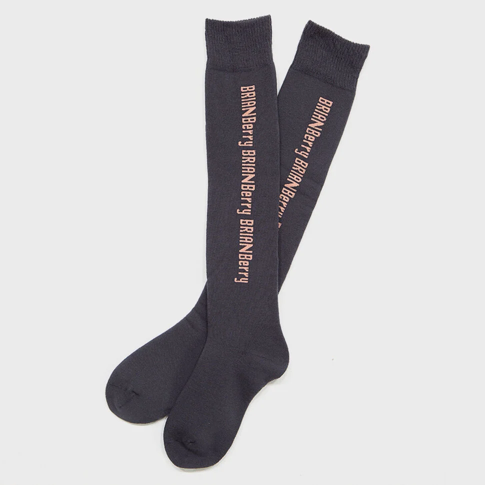 BERRY KNEE SOCKS_CHARCOAL