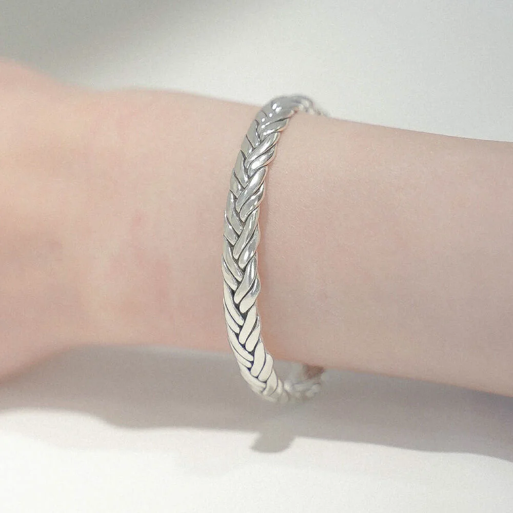 HR 14B_Silver Bangle Bracelet (Silver 925)
