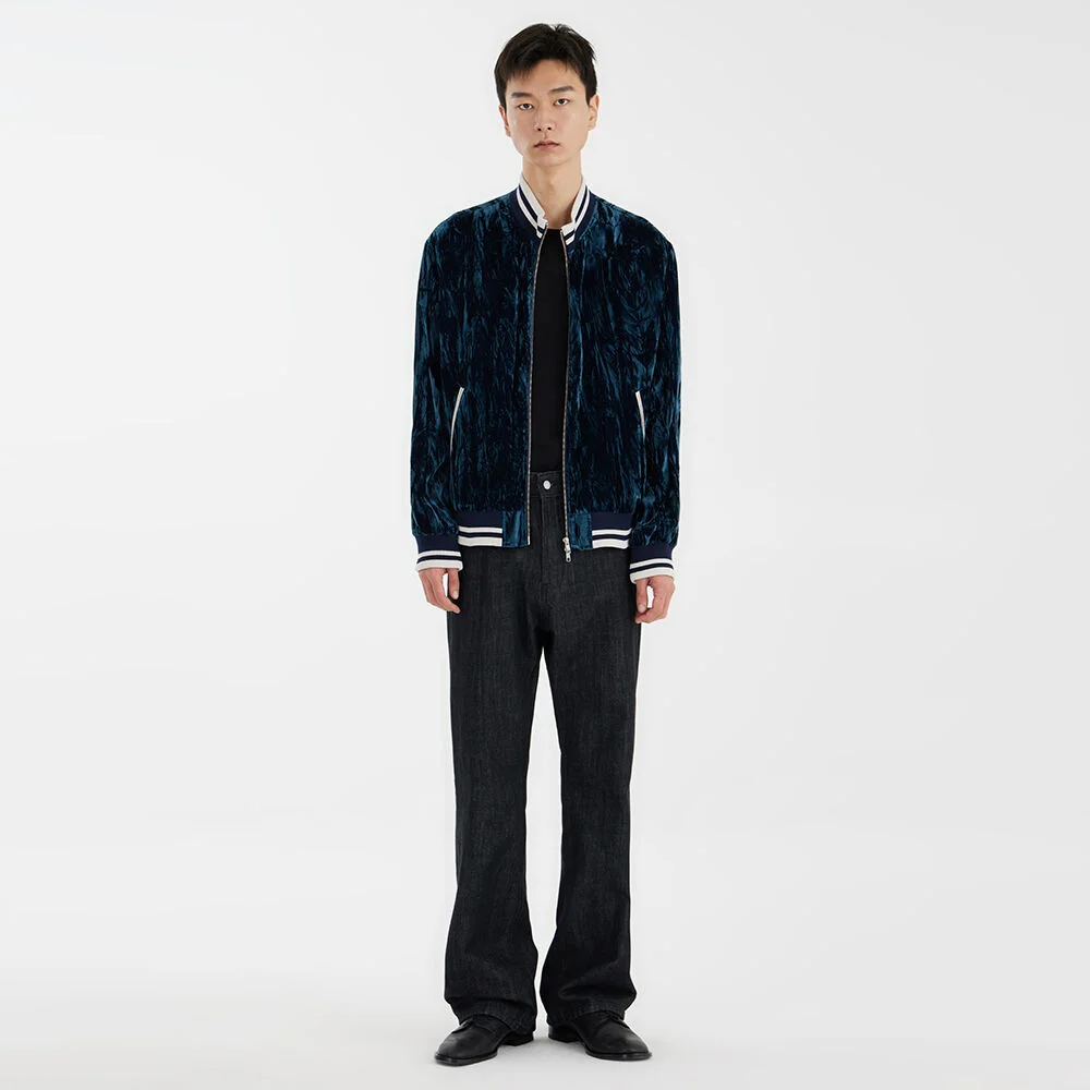 Track Jacket - Navy Creased