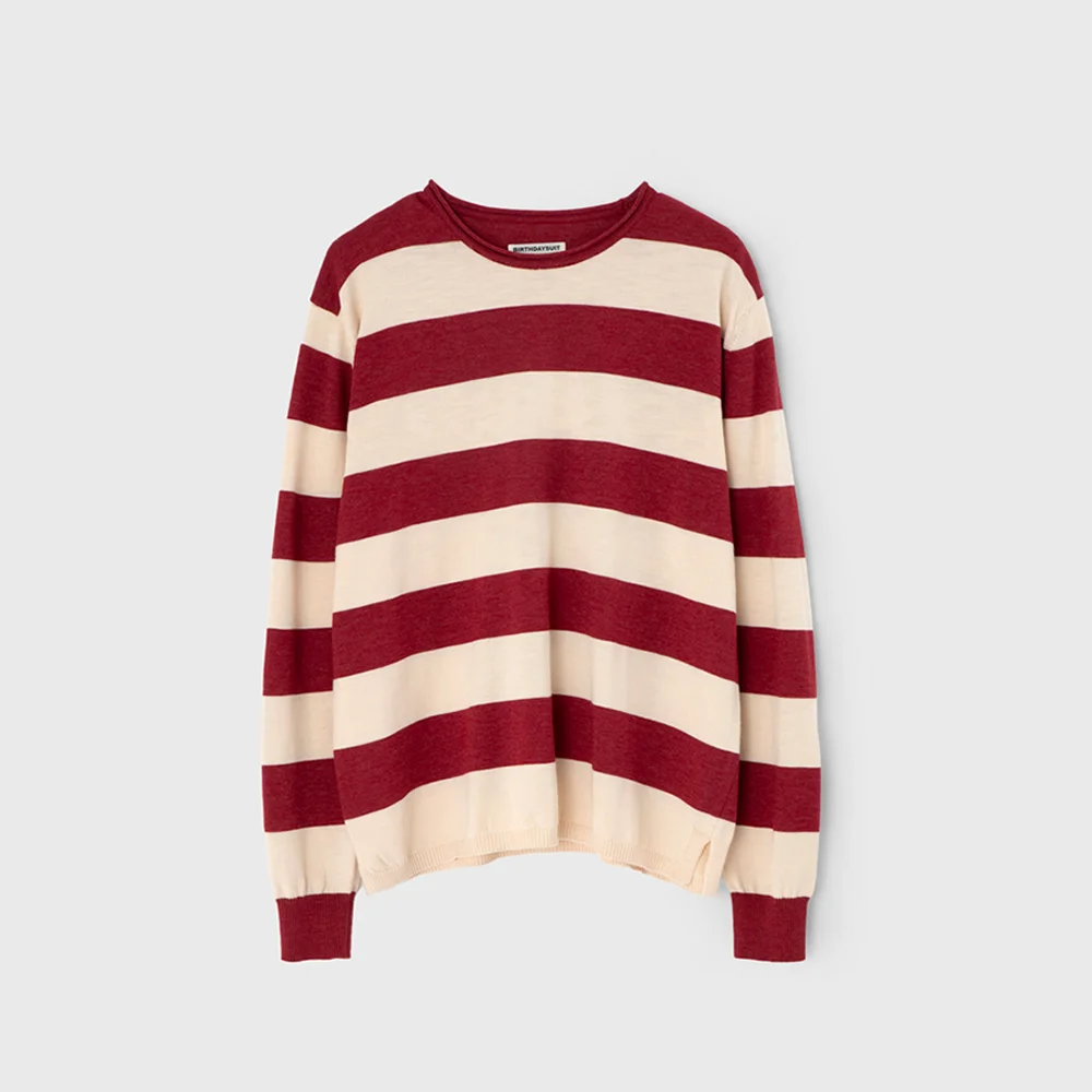 STRIPE ROLLNECK KNIT (RED)