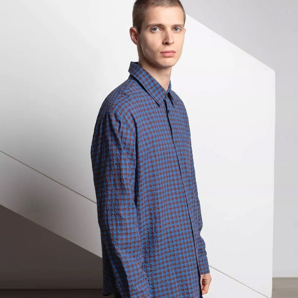COMIN - Check shirt_BLUE