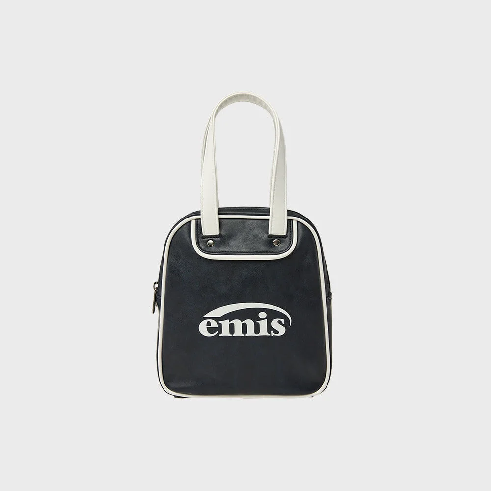 VINTAGE SQUARE BOWLING BAG-BLACK