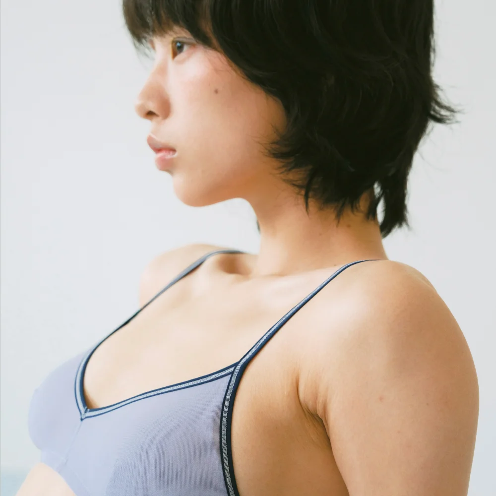 網布 Eau Bralette_Wavy 藍色