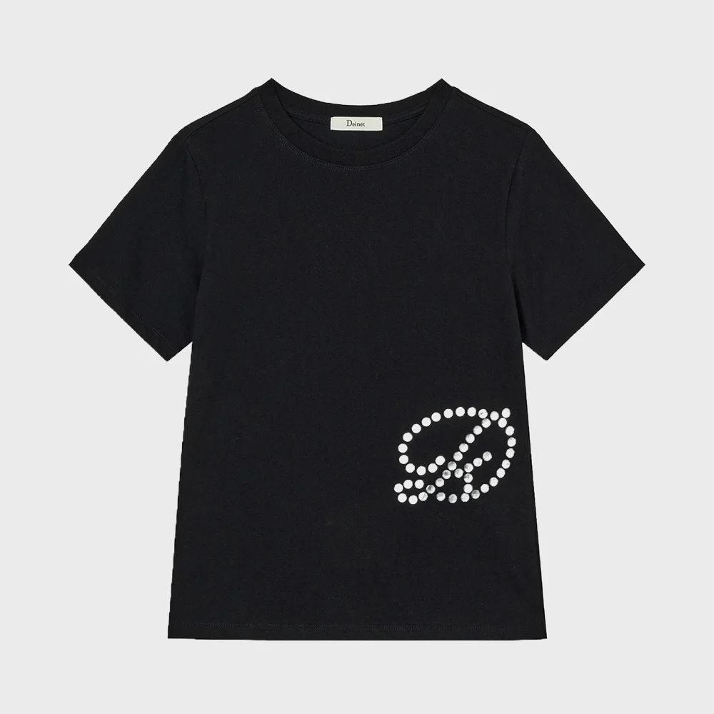 DOT D LOGO T-SHIRT IN BLACK