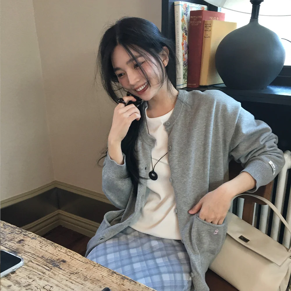 WOMAN 純棉 寬鬆版型 口袋 開襟外套 / GF1LKC515