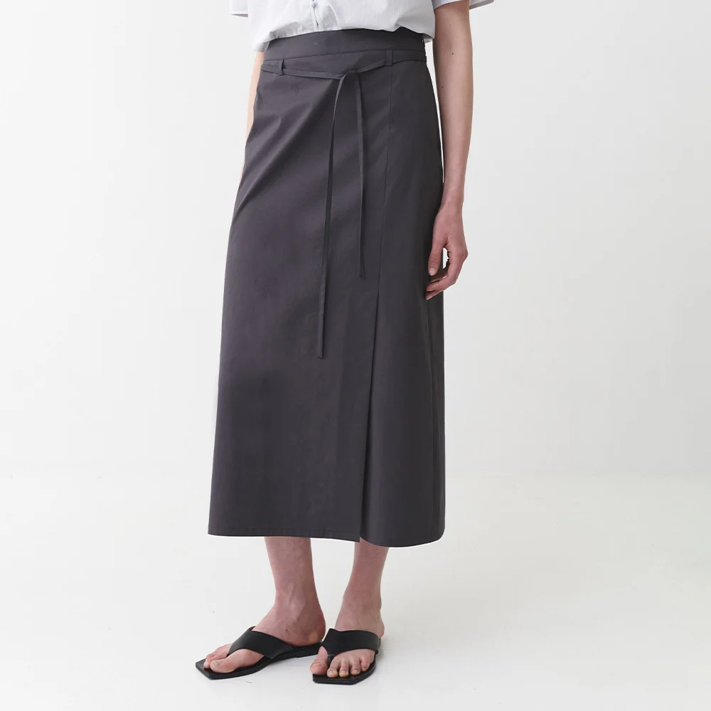 Long H-line Cotton Skirt SW5MS255_2color