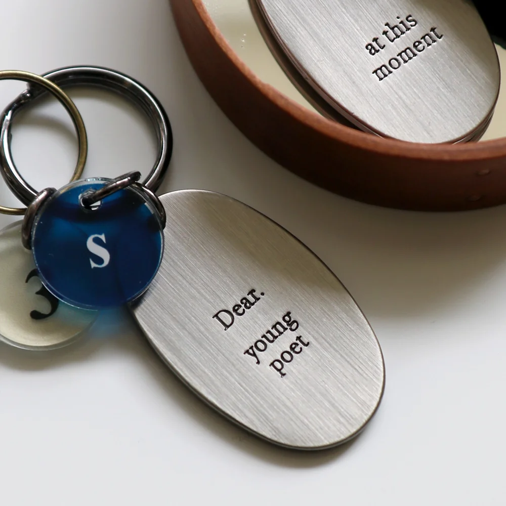allgray keyring _ words 金屬 鑰匙扣 銀色