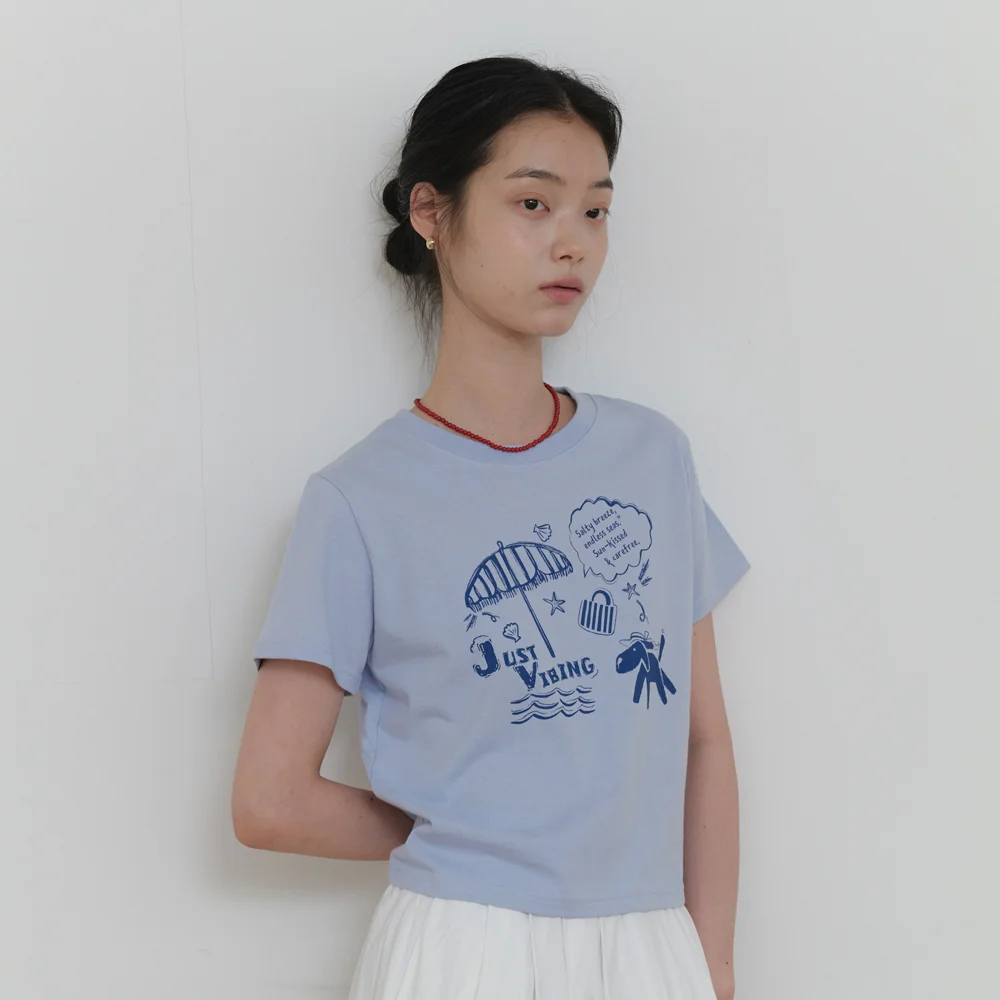 PIKNIC DOG T-SHIRT_SKY BLUE
