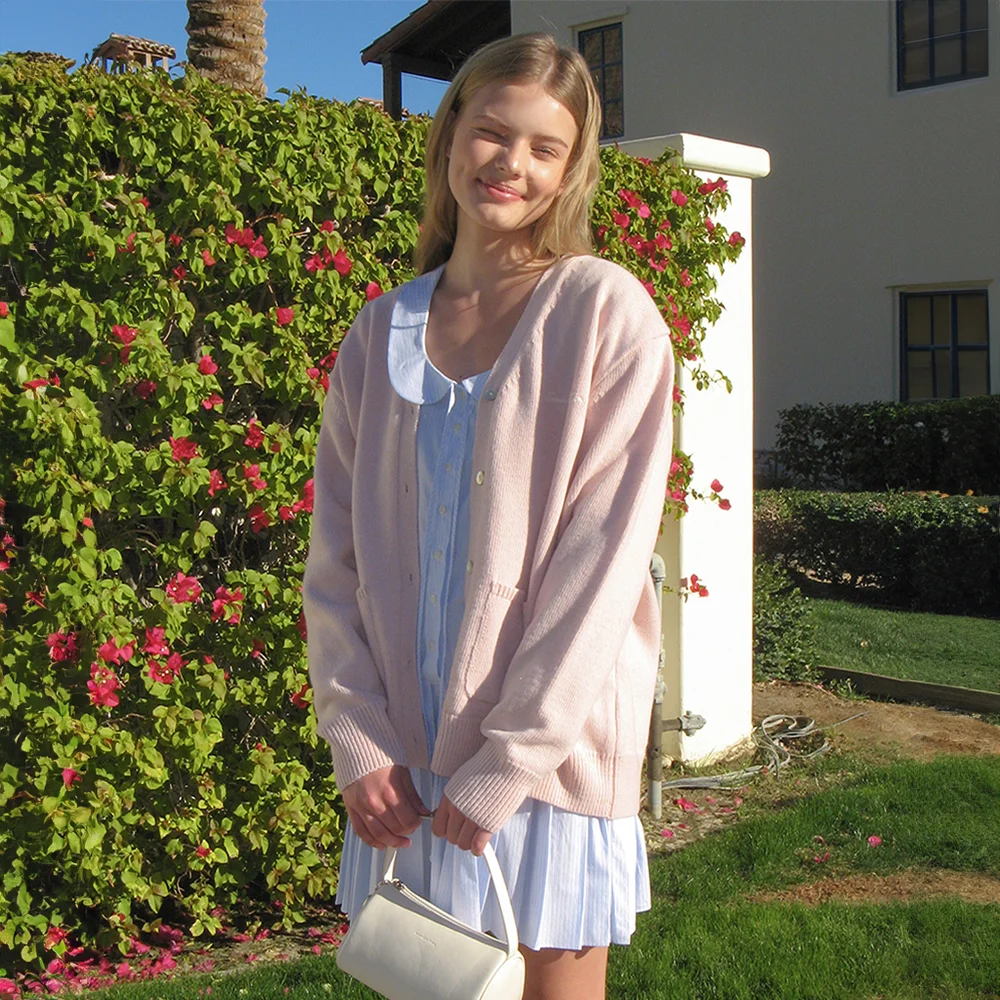 Camilla V-neck Cardigan - Pink