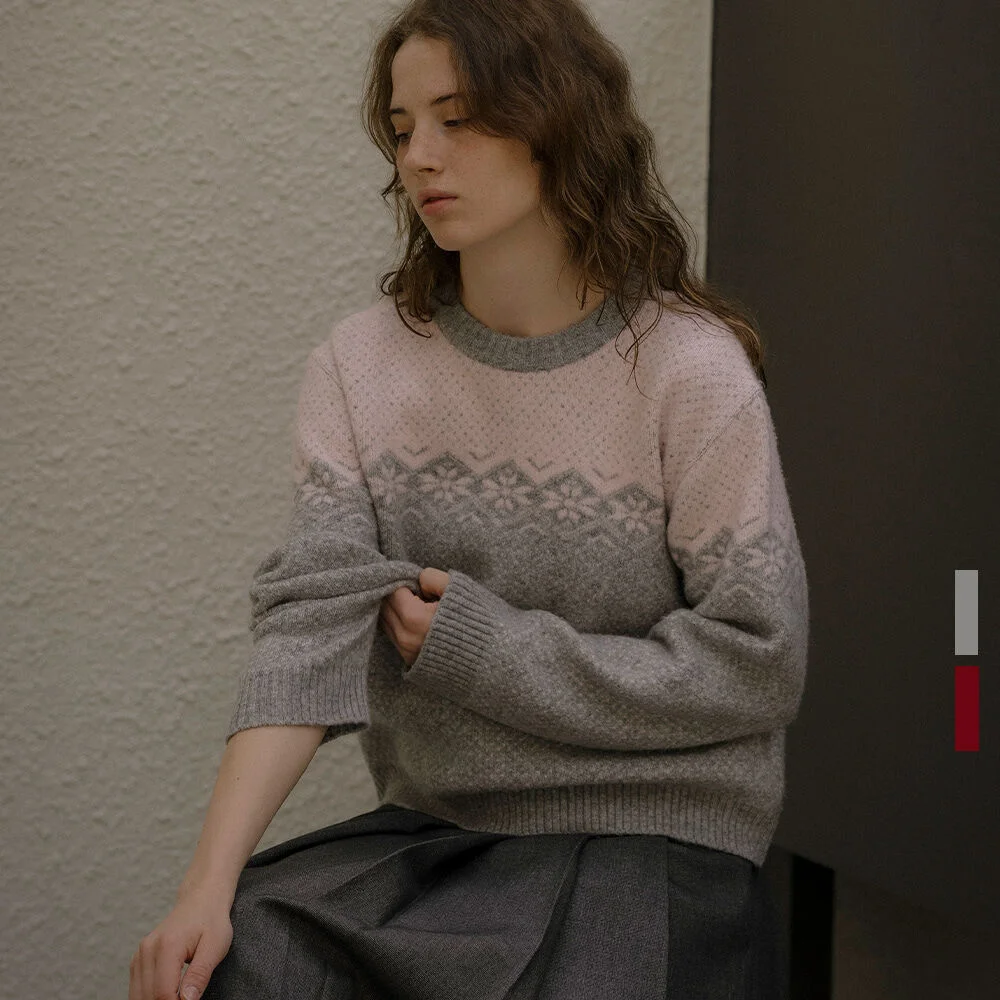 Rosie snowflake jacquard knit _