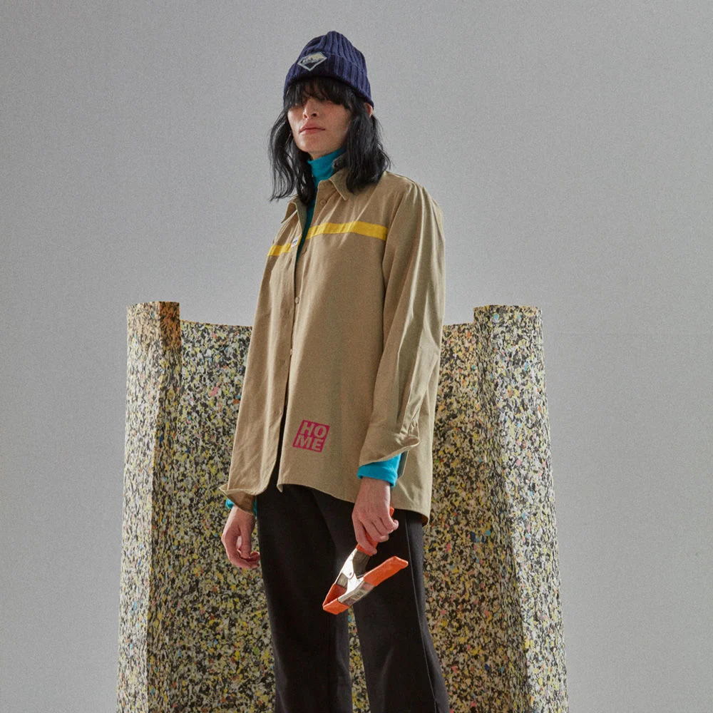 HOME PROTECTING OVERSIZED SHIRTS/BEIGE