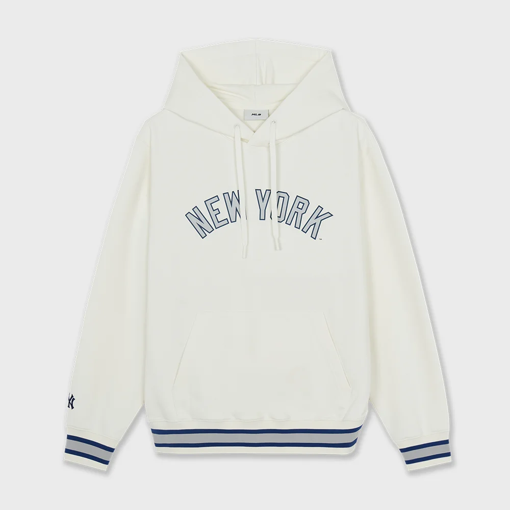 標誌款 棒球外套 字母印花 連帽衫 NY (Cream)