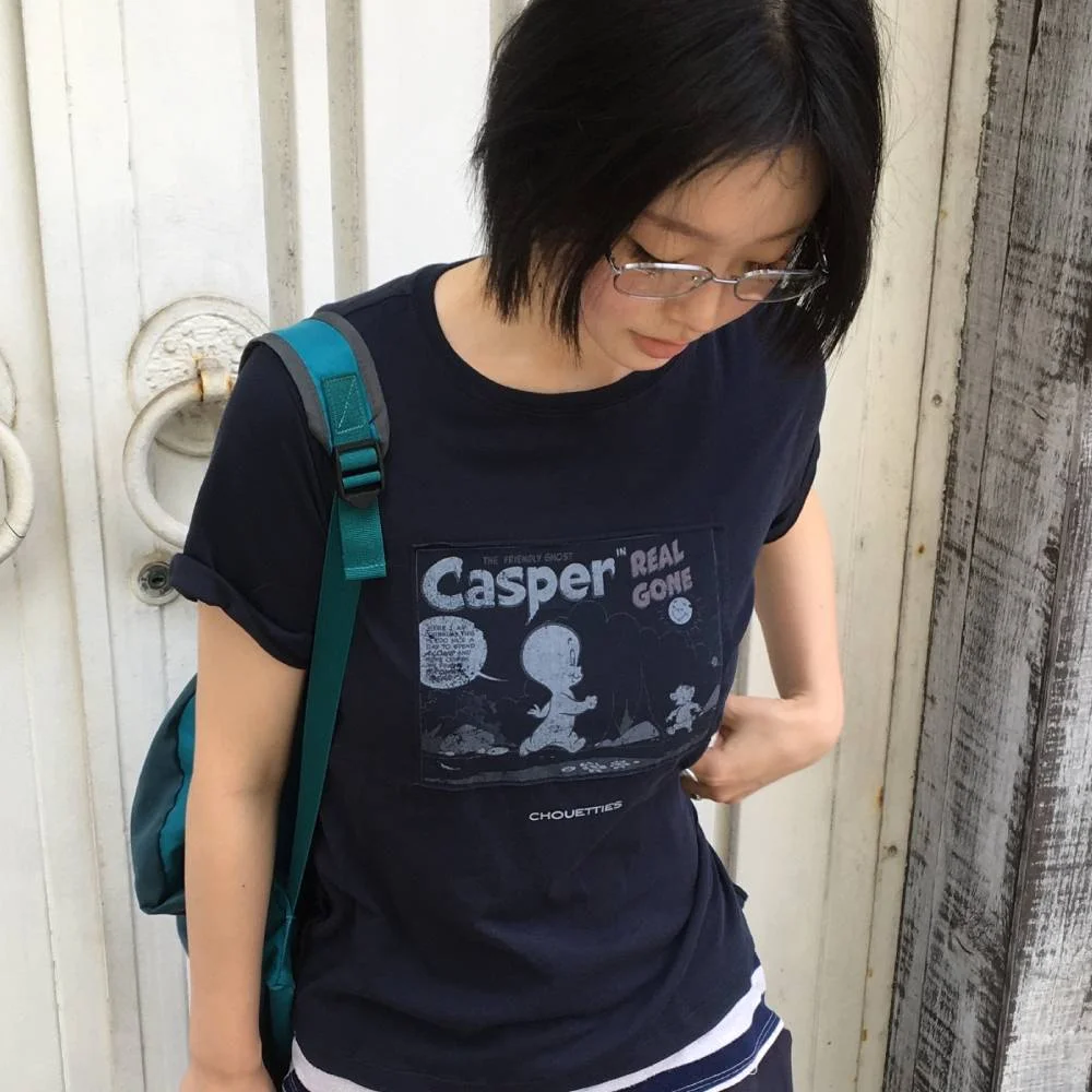 Casper Graphic Basic Fit Short Sleeve T-Shirt (dark navy) LATAX26930NYD