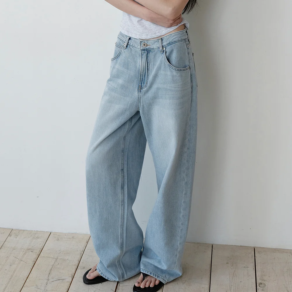 Noa curved denim (light blue)