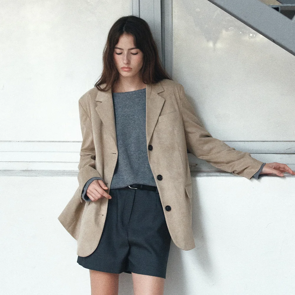 Bella suede jacket _Beige