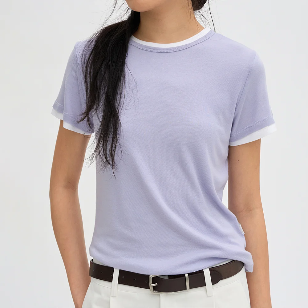 DOUBLE LAYERED T-SHIRT (LILAC)