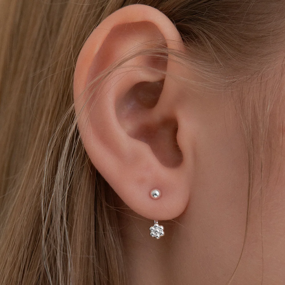 dots flower earring_two way JE020