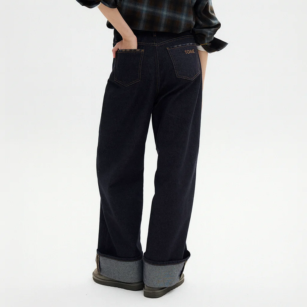 Selvedge Roll-Up Wide Denim (Raw denim)