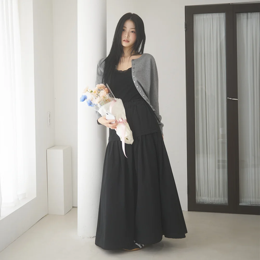 Ruffle Long Skirt