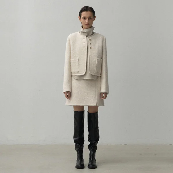 WOOL SET-UP MINI SKIRTS(SK-4983)