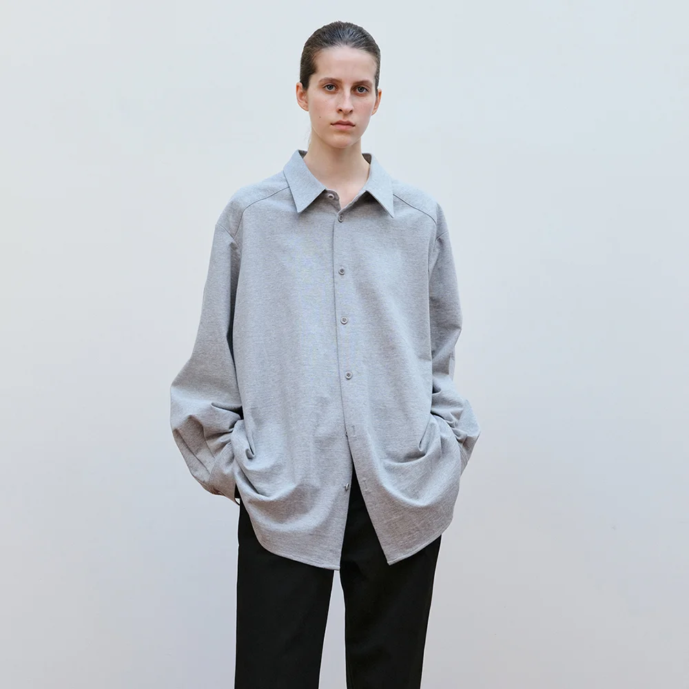 Adam Cotton Shirt in Gray