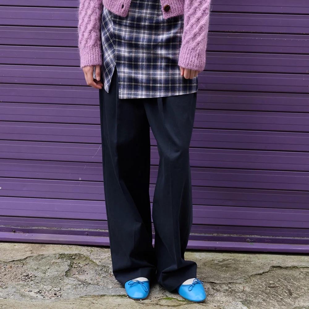 Pra 低筒 開衩 格紋 半身裙_Pra Skirt