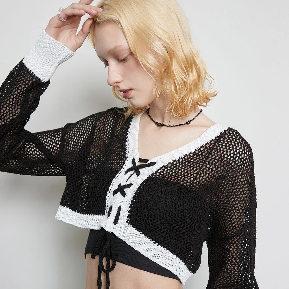 L3 CORSET CARDIGAN(BLACK)
