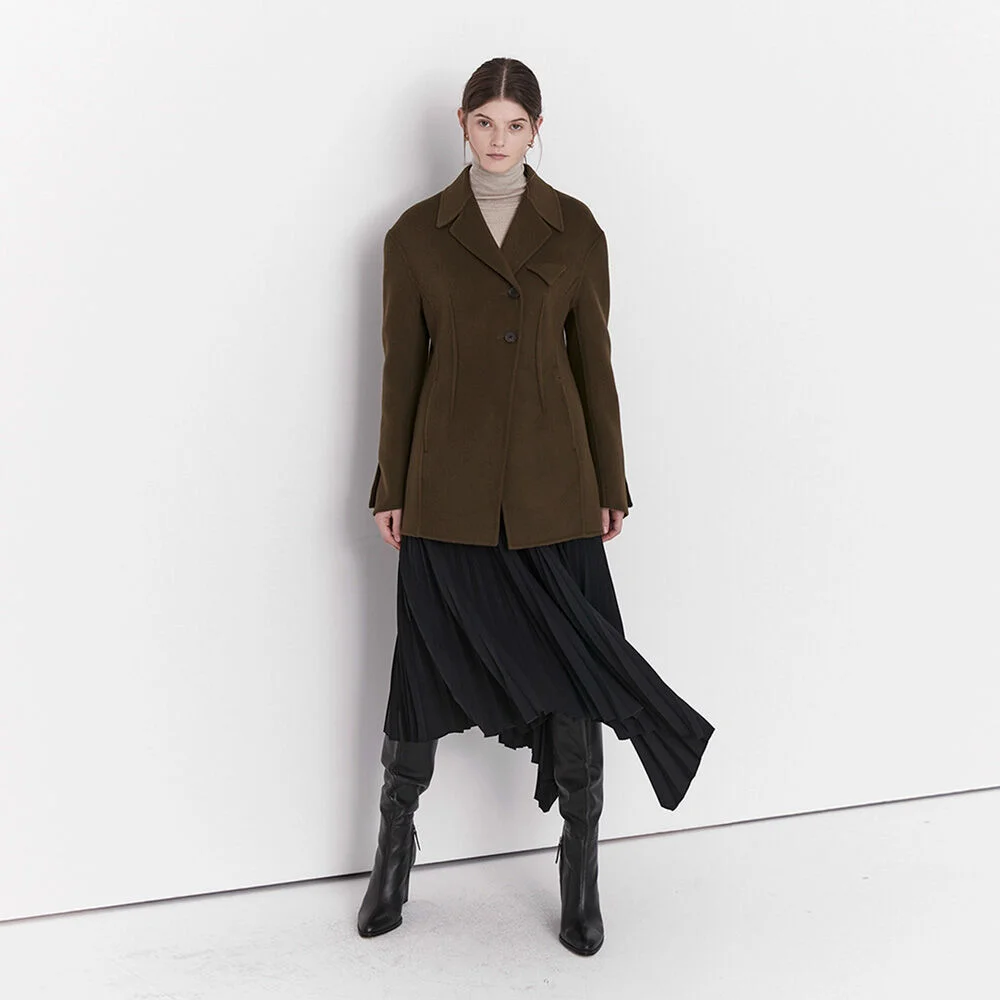 ANGLE POCKET HANDMADE JACKET (olive khaki)