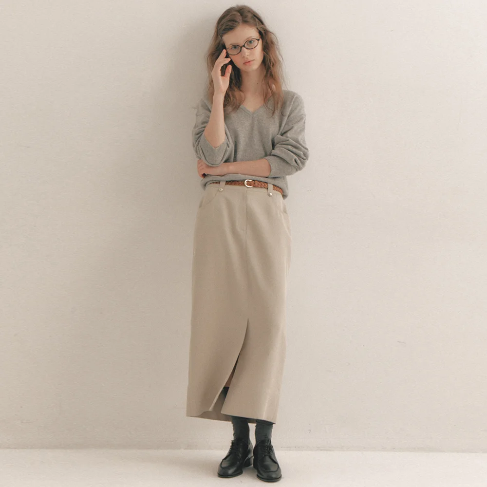 Maxi Slit Skirt(3color)