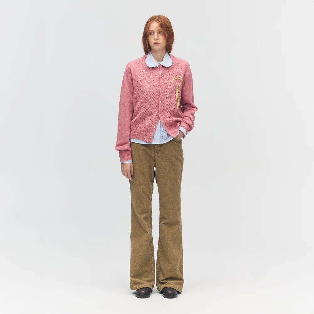 CORDUROY SLIM BOOTSCUT PANTS_camel