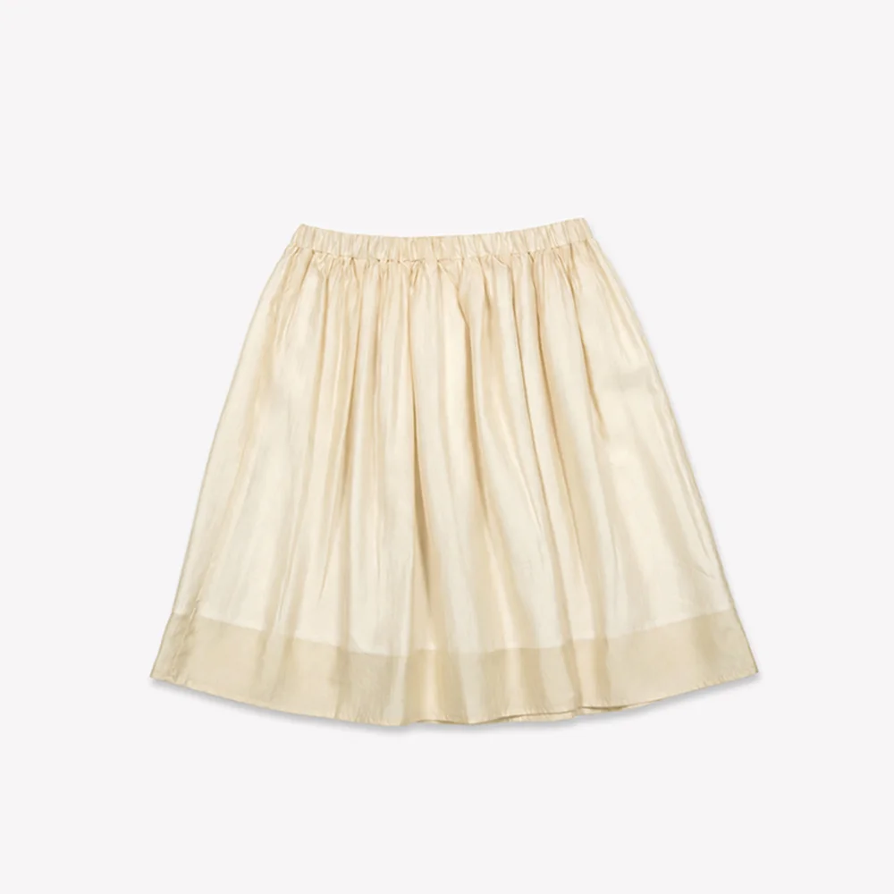 TENCEL FLARE SKIRT - BEIGE