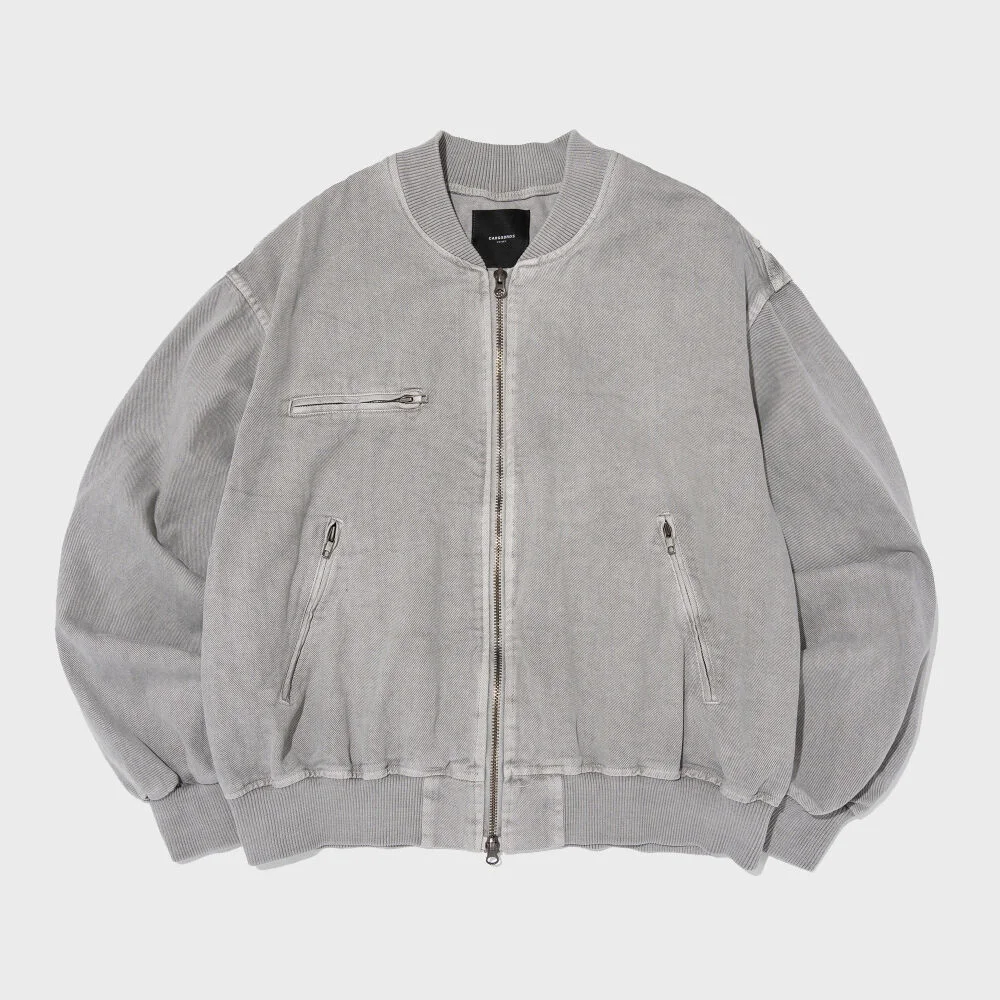 PIGMENT WASHED BLOUSON JACKET (GRAY)