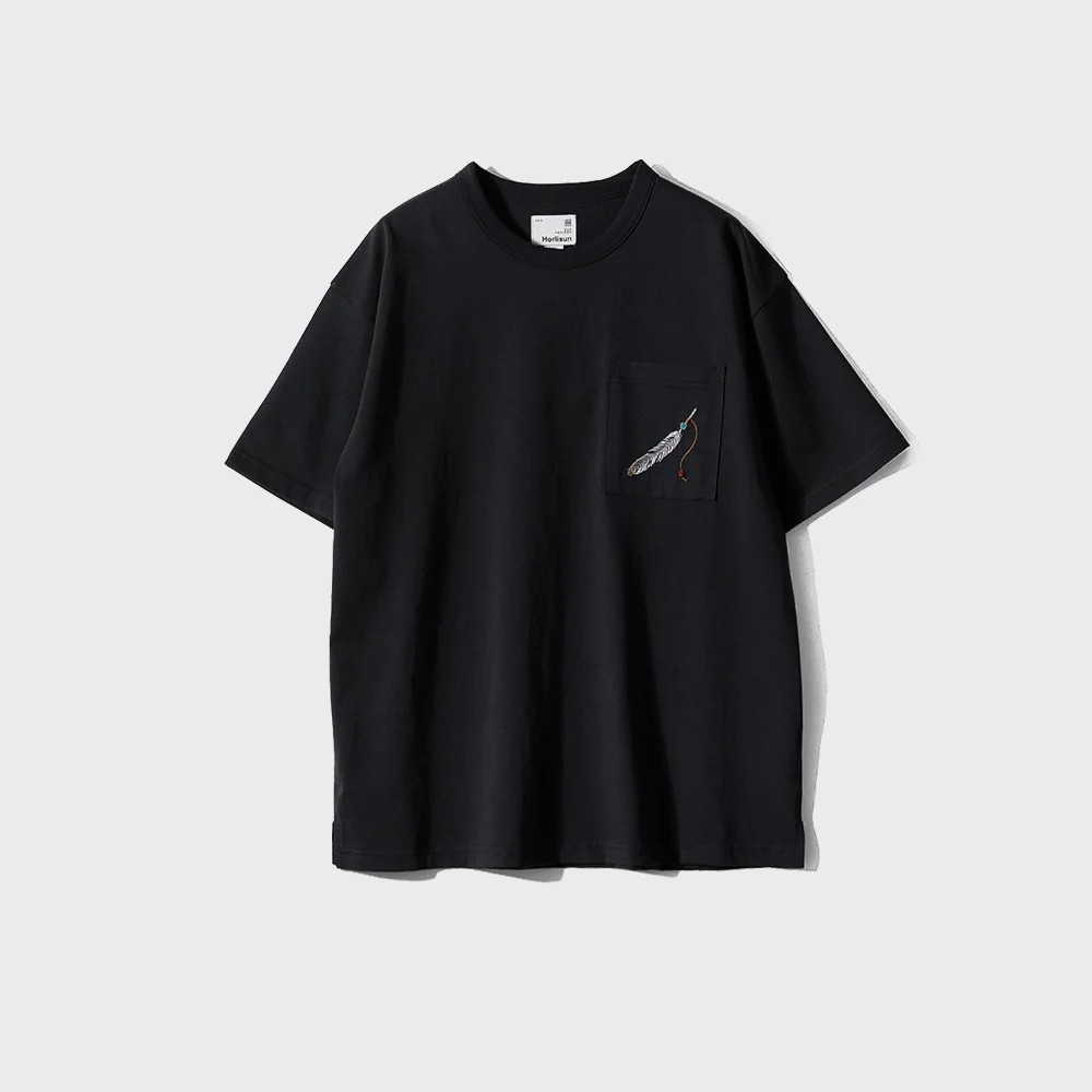 Lawrence Short Embroidery T-shirt Black