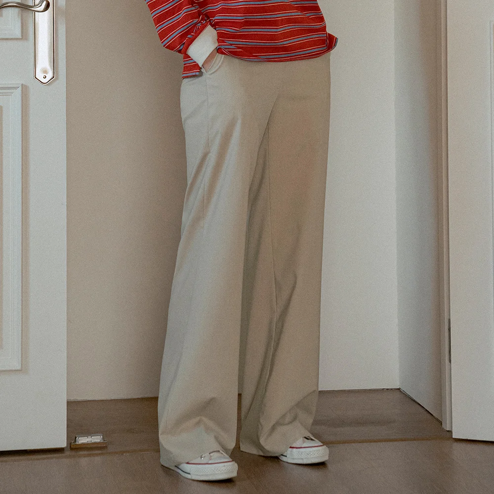 P3229 半 喇叭 西褲_Light beige