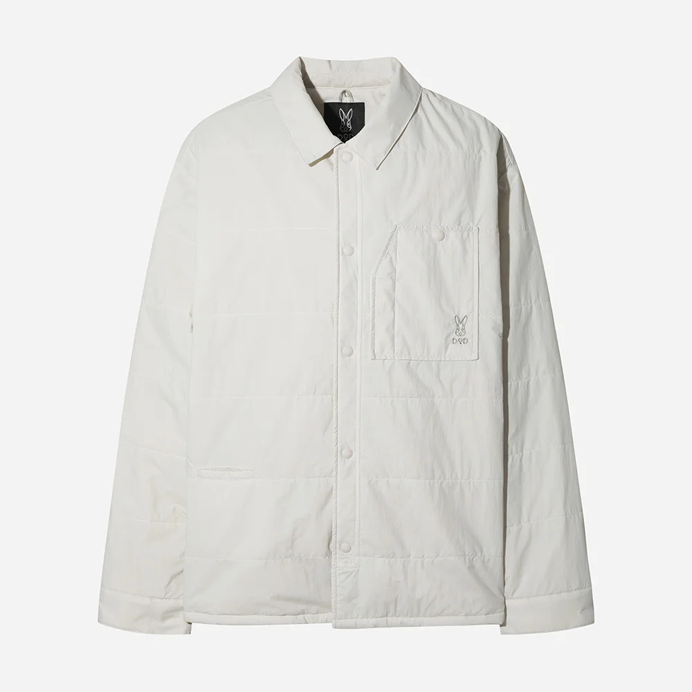 搖粒絨 內裡 絎縫 襯衫外套(WHITE)
