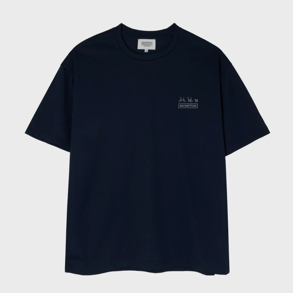 REFLECTIVE GRAPHIC MESH HALF T-SHIRT - NAVY (P263MTS106)