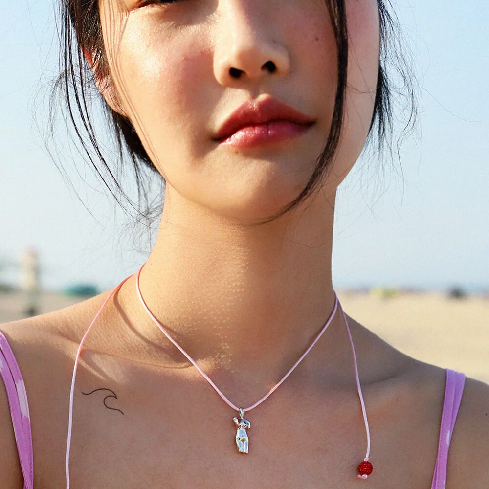My dream body string Necklace (Silver)