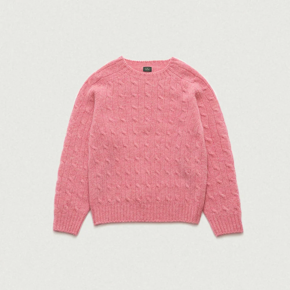 Shaggy Dog Knit Sweater_Pink