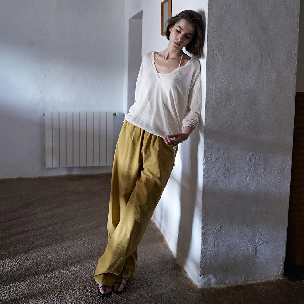 Side-String Cotton Banding Pants SW6ML774_2color