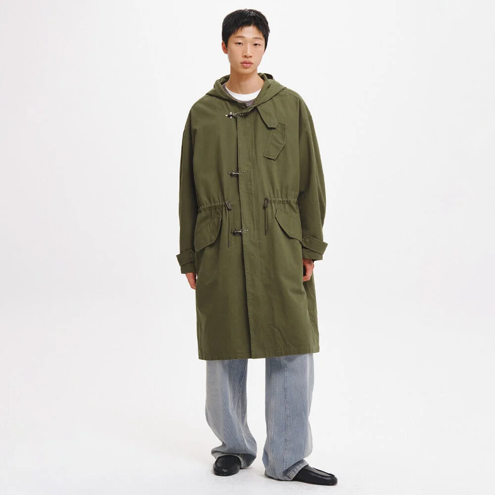MAN 金屬 鈎扣 軍事風 大褸 / GF3MCT001