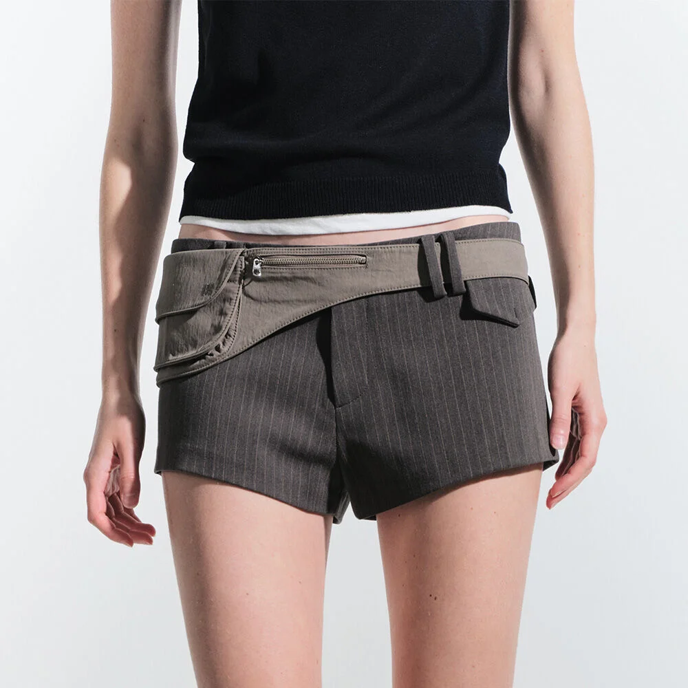 SIA STRIPE SHORTS (GREY)