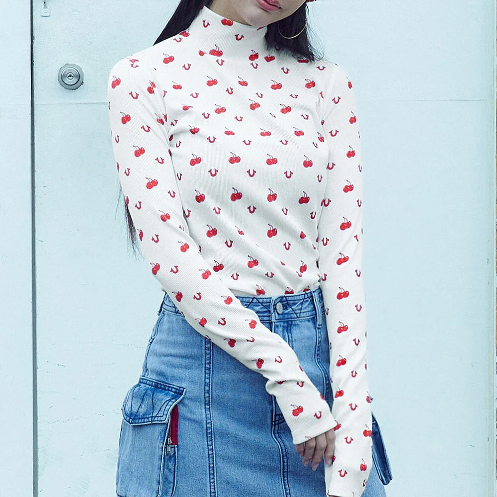 KIRSH X True Religion 圖案 高領 修身 T恤