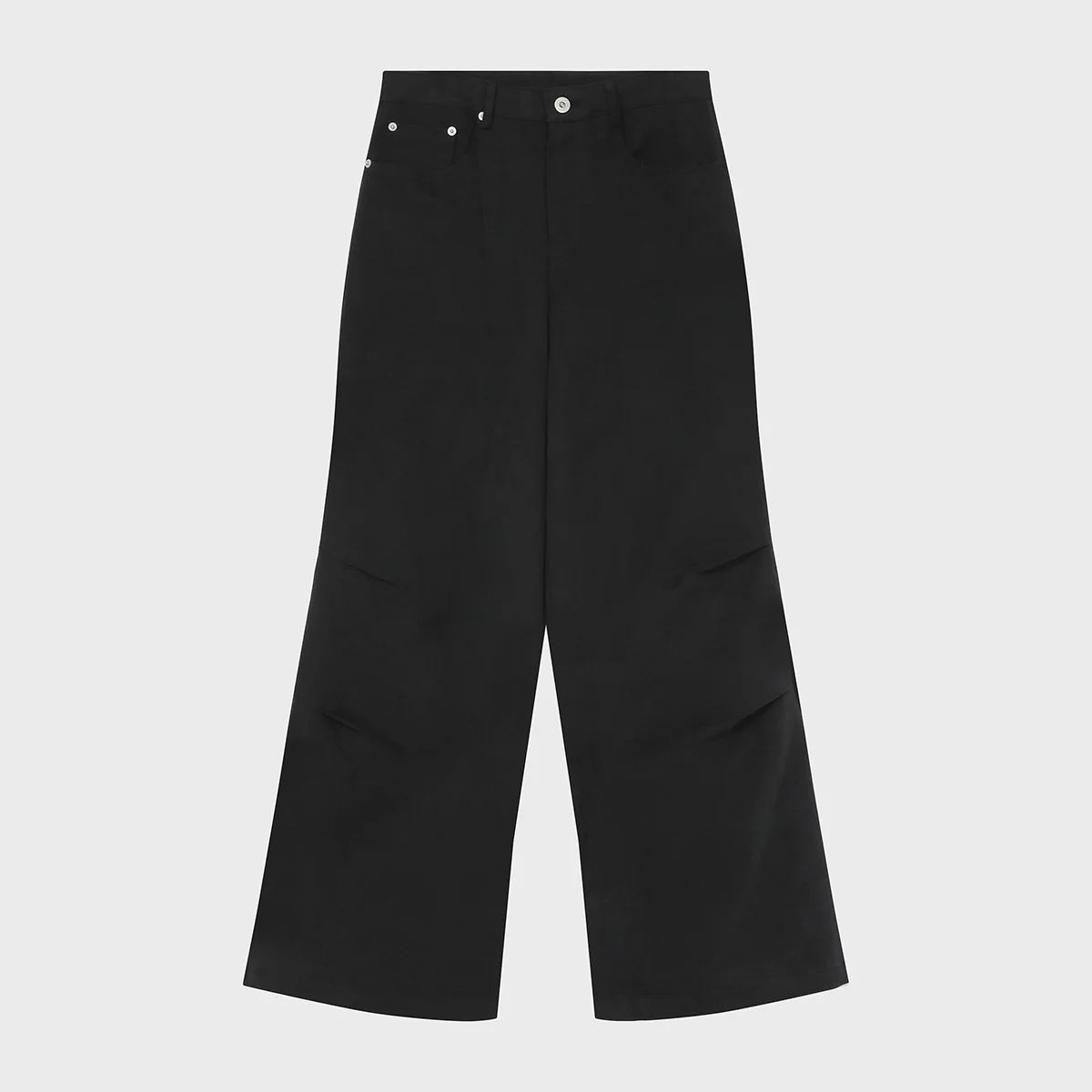 Pintuck wide pants BLACK