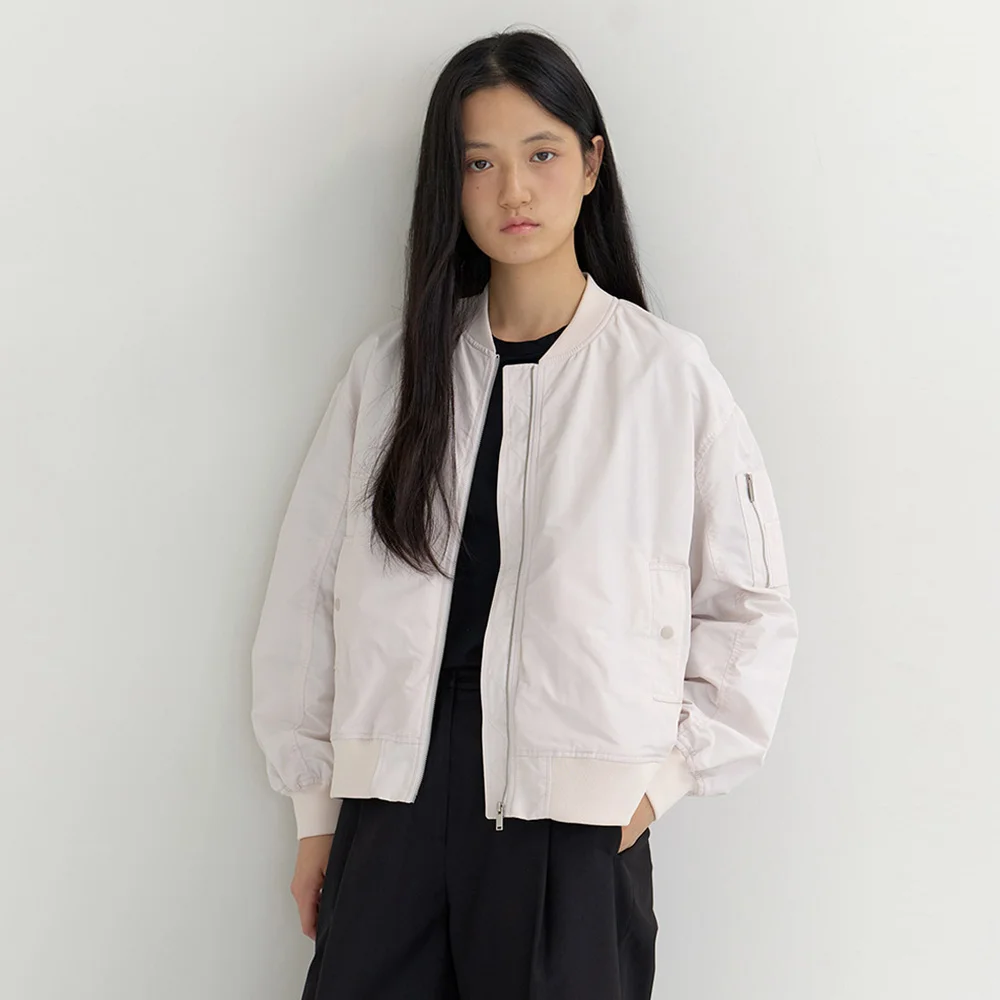recycle bomber jumper-ivory