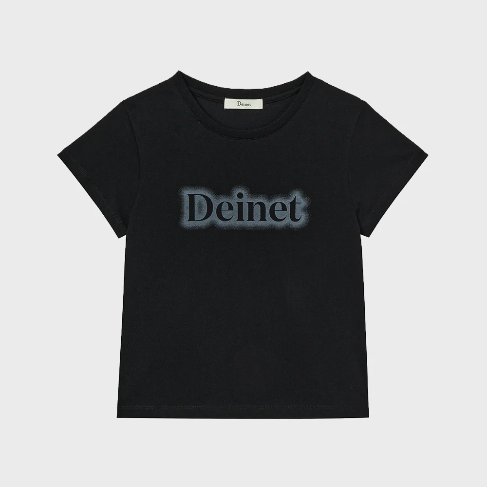 SPRAY LOGO PIGMENT T-SHIRT IN BLACK